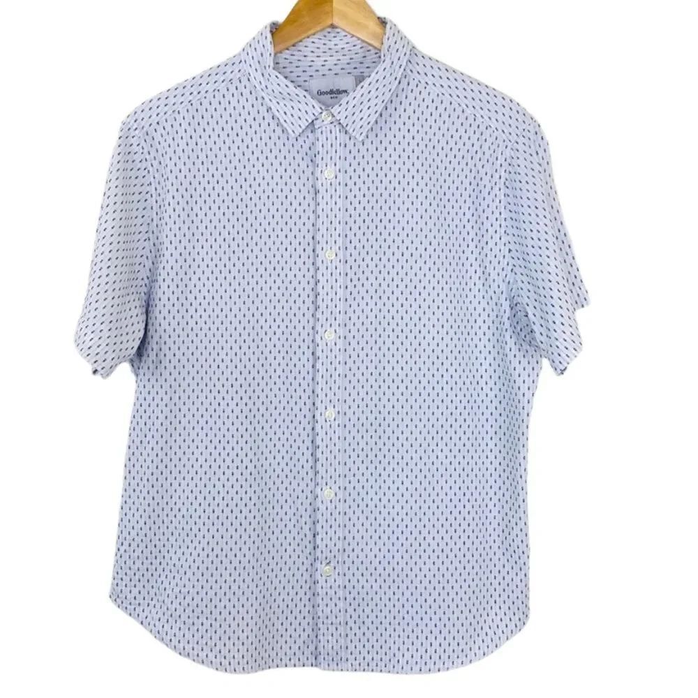 Goodfellow white black short sleeve shirt large